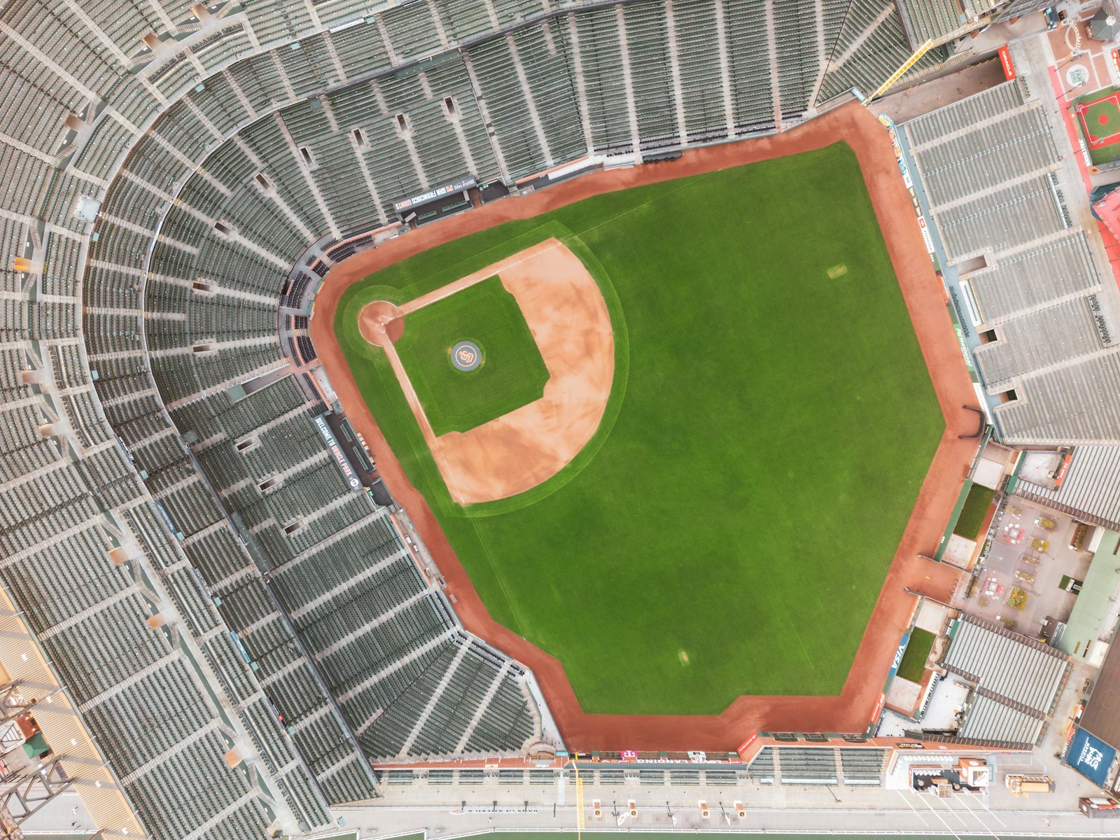 Aerial view of a completed SixSix baseball field build-out